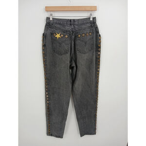 Vintage Moschino Womens Black Jeans Size 32 0 Inseam 29 Buttons On The Sides Y2K